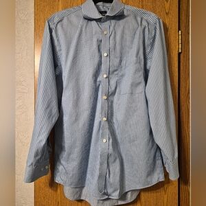 Pronto Uomo Classic Blue Pinstripe Shirt 16 32/33
